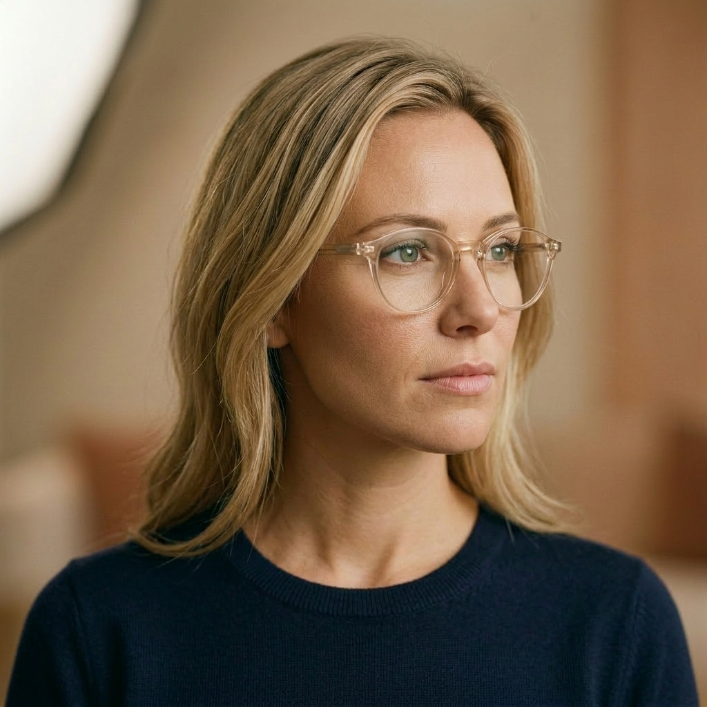 Face showing eyewear fit points